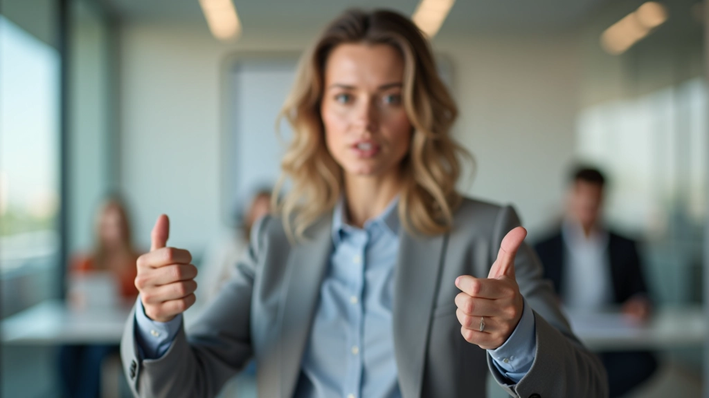Detalhe de gestos expressivos em apresentação, mãos demonstrando comunicação efetiva